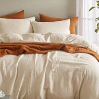 Taie d'oreiller en coton mousseline blanc ivoire, ensemble de taies d'oreiller personnalisées en coton, ensemble de housses de coussin en coton, vente en gros