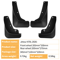 Garde-boue de voiture pour Chery JETOUR X70L 2026 – Garde-boue résistant aux rayures, garde-boue imperméables, protection arrière contre la boue