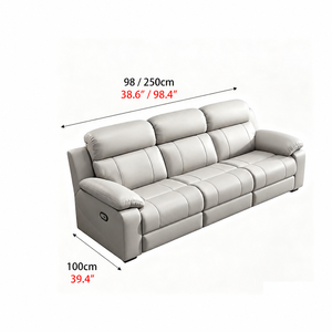 Electric <strong>Recliner</strong> Sectional Modern <strong>Sofa</strong> Set Leather &amp; Metal Frame Hotel &amp; Cinema Seating Wholesale With CE ROHS IOS9001 - Product Image 3
