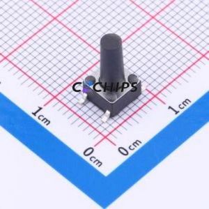 TS-1095S-A15B3-C2D2 Tactile Switch SMD,6x6mm Switch Single Pole Single Throw Round Button 2.5N Vertical Mount - Product Image 1