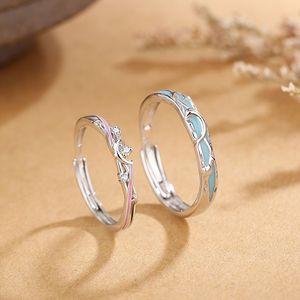 Anillo de Lujo Ligero con Baño de Rodio y Circonita Cúbica para Amantes de la Bahía del Delfín, para Hombre y Mujer, Anillos de Compromiso y Boda de Nicho, Venta al por Mayor - Product Image 4