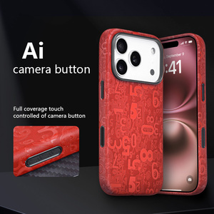 เคสโทรศัพท์หนังแท้ลายดิจิตอลตามสั่งมีปุ่มกล้อง AI สำหรับ <span class=keywords><strong>iPhone</strong></span> 17 16 15 14 13 12 <span class=keywords><strong>11</strong></span> <span class=keywords><strong>Pro</strong></span> <span class=keywords><strong>Max</strong></span> PLUS Air - Product Image 3