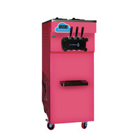 Machine à glace molle automatique à compresseur 3 Gelatop en acier inoxydable et cuivre