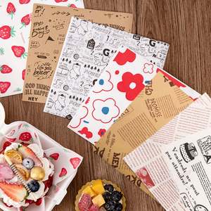 Papier d'emballage alimentaire personnalisé pour sandwichs, hamburgers, pains, restaurants, charcuteries, enduit de PE, résistant à la graisse, avec logo - Product Image 2