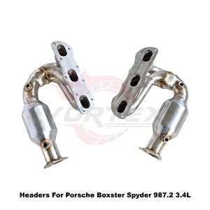 Colectores de Escape de Alto Rendimiento Vortex para Porsche Boxster Spyder 987.2 3.4L 2010-2012, Piezas de Colector de Alto Flujo - Product Image 3