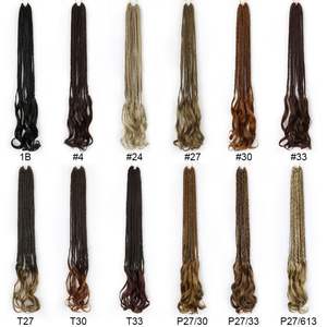 Vendita calda di alta qualità da 22 pollici da 60g treccia sintetica africana <span class=keywords><strong>trecce</strong></span> a scatola di trama singola <span class=keywords><strong>con</strong></span> <span class=keywords><strong>trecce</strong></span> ricci francesi - Product Image 2