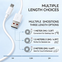 Câble USB 6A de type A vers 8 broches TPE tressé, charge rapide, câble de données, câble de charge pour téléphone, vente en gros, OEM, durable, 1M 1.5M 2M