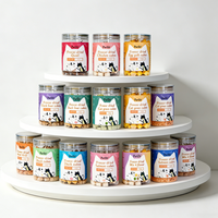 Friandises pour animaux de compagnie lyophilisées : Poitrine de poulet, jaune d'œuf, foie de poulet, saumon – Riches en protéines (plus de 78 %) – Viande pure – Snacks d'entraînement pour chiens et chats