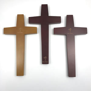 Gesus croce appesa a parete in legno massello ciondolo arti Decorative cristiani doni religiosi incisi arti e mestieri - Product Image 2