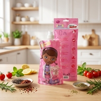 Sachets souples personnalisés de 500 ml sans BPA avec bec verseur, transparents, pour eau, jus, boissons de randonnée et eau minérale