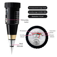 Sonde conique pour la détection de l'humidité du sol, testeur 2-en-1 de pH et d'humidité, utilisable pour le rempotage des plantes dans les sols durs des terres agricoles