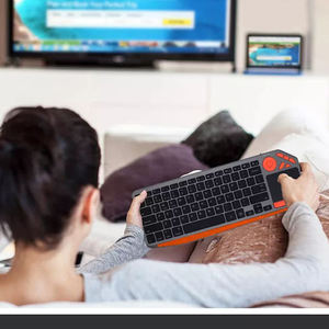 Clavier multimédia sans fil avec pavé numérique et pavé tactile multi-touch de grande taille, rétroéclairage couleur 3 LED, clavier rechargeable RGB - Product Image 2