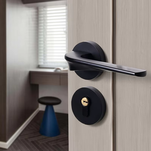 Hot Sale Gold Black Grey Door <b>Handle</b> <b>Lock</b> Set for Wooden Doors - Product Image 4