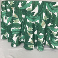 Tischdecke mit Tropischen Pflanzenblättern, 120 cm Runde Tischdecke für Restaurants