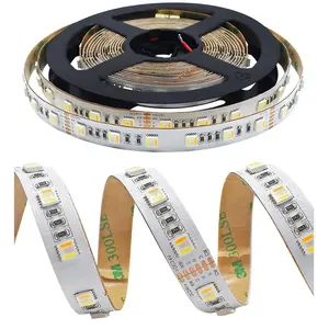 SMD5050 DC 24V RGBWW pita strip led 5in1 CRI80 90 95 lampu strip led RGBCCT strip lampu led fleksibel