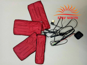 Custom OEM 5V USB Carbon Fiber Heating Element <b>Pad</b> with 3 Temperature Settings for Heated Jackets Vests Pants Coats - Product Image 4