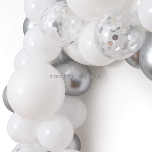 Wholesale Chrome White Silver <strong>Balloon</strong> Garland Kit Silver Confetti <strong>Balloons</strong> with <strong>Balloon</strong> Tape for <strong>Prom</strong> Wedding Events Party Decor - Product Image 6
