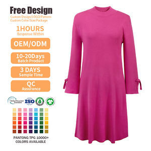 Vestidos suéter de mujer ropa de diseñador mujeres prendas de punto Wanita para damas vestidos elegantes - Product Image 2