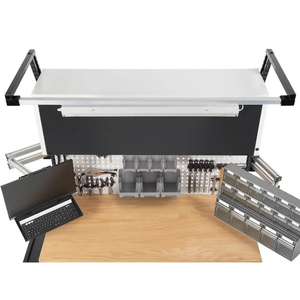 Fami 1015x686x307mm gris rail aluminium support aérien pour établis - Product Image 2