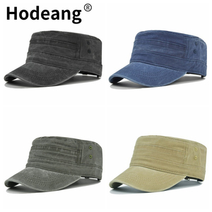 Gorra Plana de Algodón Lavado Estilo Vintage, Ajustable, Tipo Cadete, para Uso Casual al Aire Libre - Product Image 1