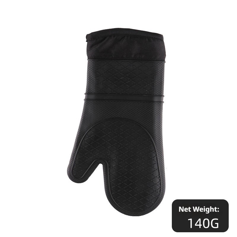 Guantes con textura cruzada (negro)