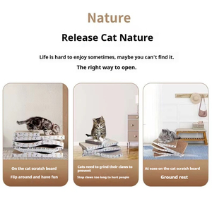 Grosir kertas bergelombang interaktif kucing peliharaan tiang penggaruk kucing karton - Product Image 6