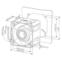 Ventilador de refrigeración sin aspas eléctrico moderno de 40*40*28mm, circulador de aire silencioso para el hogar, oficina, suelo de pie con Control remoto