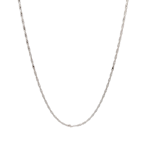 Collier chaîne Cuben 3mm 5g 18" tendance unisexe en argent fin 925 pour fêtes et vente en gros - Product Image 1