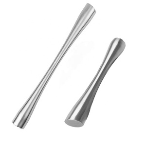 Bacchetta per Mescolare Cocktail in Acciaio Inox, Frantumatore di Ghiaccio, Bastoncino per Limone, Design Moderno, Muddler per Matrimoni, Lunghezza 195mm/260mm - Product Image 1