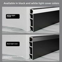 Plinthe de sol éclairée par LED en alliage d'aluminium - Design moderne, accessoires de revêtement de sol imperméables pour usage hôtelier