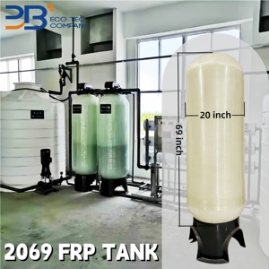 Réservoir sous pression en FRP 2069, réservoir sous pression en fibre de verre composite avec ouverture de 4 pouces, couleurs de revêtement disponibles pour le haut/bas, pour usage résidentiel - Product Image 1
