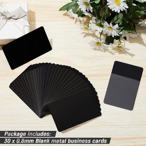 Hot Sale Blank Aluminum Alloy Metal Business Card Engravable Steel Tag <b>Plate</b> DIY Custom <b>Name</b> Card - Product Image 5
