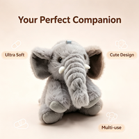 Vente en gros d'ornements suspendus pour voiture, porte-clés et pendentifs de sac en peluche douce personnalisée, en forme d'éléphant, d'animaux en peluche mignons et de dessins animés