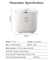 Cuisinière à riz électrique automatique de 1,6 L avec minuterie numérique et écran LED, cuiseur vapeur avec cuisson rapide, design multifonctionnel portable