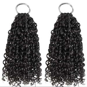 Extensiones de Cabello Humano Virgen sin Procesar, Pre-enlazadas, Rizadas Pixie, de Dos Hilos, Tipo Pluma, para Crochet, sin <span class=keywords><strong>Punta</strong></span>, al por Mayor - Product Image 5