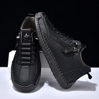 Chaussures décontractées pour hommes en cuir PU, collection Printemps-Automne 2025, style rétro montantes, pour l'extérieur