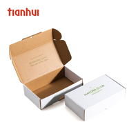 Tianhui personnalisable carton de papier ondulé pliable Kraft boîte postale autobloquante boîte postale