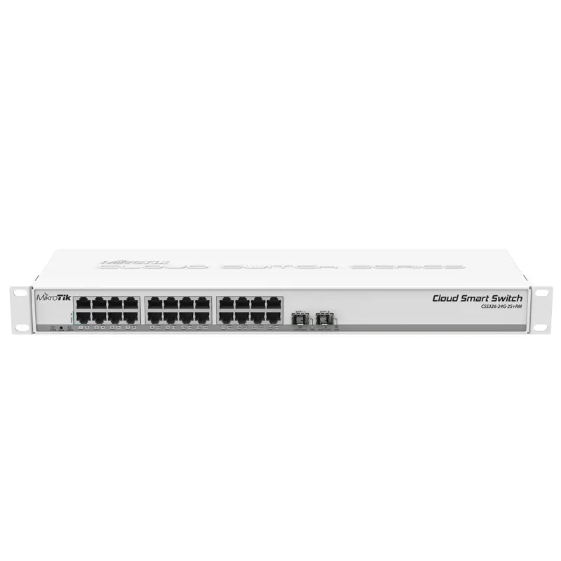 Mikrotik CSS326-24G-2S + RM enterprise interruptor de gestión de red óptica gigabit inteligente de 24 puertos