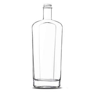 700ml 750ml Living On Ice Botella de vino de vidrio cuadrada transparente rentable para la venta Botella de vidrio con corcho para Vodka Whisky - Product Image 1