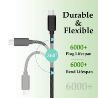 Schitec Durable Trenzado 3A Tipo C Cable Fast Sync Data Cable de carga USB