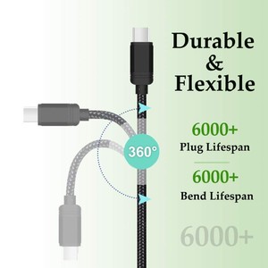 Schitec Bền Bện 3A Loại C Nhanh Chóng Cáp Đồng Bộ Dữ Liệu USB Sạc Cáp - Product Image 2