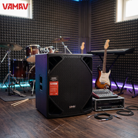 VAMAV TERRA15 Caisson de basses actif professionnel 15 "600W RMS classe D 4" système de haut-parleurs de basse Pro en bois carré