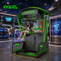 Simulateur de saut en parachute VR avec commande par joystick, design de parachute réaliste pour parc d'attractions intérieur, divertissement en salle d'arcade