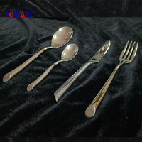 Ensemble de couverts en acier inoxydable 304 plaqué or PVD, 24 pièces, finition miroir, pour hôtel, restaurant, banquet