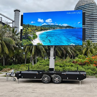 Remorque LED mobile Muen pour campagnes en plein air, remorque à écran LED mobile pour affichage en temps réel des flux de médias sociaux