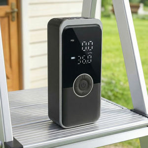 Gonfleur de pneus numérique <span class=keywords><strong>rechargeable</strong></span> double alimentation 12V 150psi <span class=keywords><strong>avec</strong></span> lumière <span class=keywords><strong>d</strong></span>'urgence ABS, LED et 4 aiguilles, <span class=keywords><strong>batterie</strong></span> 6000mAh, certifié CE - Product Image 3