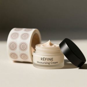 Étiquettes adhésives cosmétiques imprimées en rouleau imperméables brillantes Autocollants pour bouteilles Logo d'emballage Autocollant de marque privée en vinyle personnalisé - Product Image 2