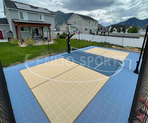 Enlio patio trasero pickleball cancha azulejo cancha de baloncesto media cancha para casa privada patio trasero deportes multiuso - Product Image 3