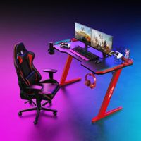 Vente en gros de meubles de maison modernes de haute qualité Led rvb tables de jeu de bureau d'ordinateur