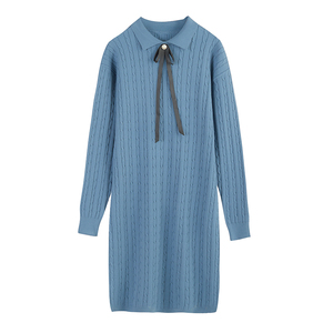 Venta al por mayor de fábrica Moq bajo Vestido de manga larga tejido - Product Image 1
